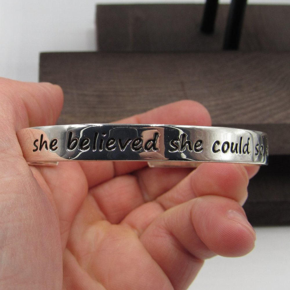 7" She Believed She Could Bracelet Vintage Elegant